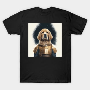Golden Retriever Astronaut Suit Space The Force T-Shirt
